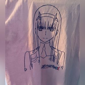 Darling in the Franxx light pink shirt size L